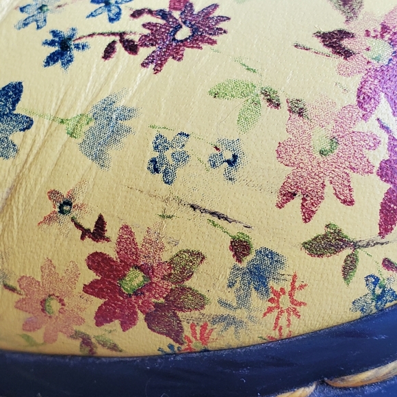 Rare Dr. Martens 1460 W Boots Sun Yellow Little Flowers Floral 8 - Picture 6 of 10